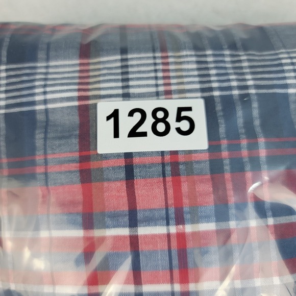 Catherines Top Womens 1X Red Blue 3/4 Sleeve Button Up Plaid Casual Basic Blouse - Picture 12 of 12